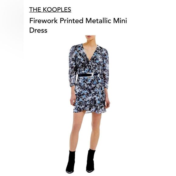 🖤The Kooples🖤 Firework Lurex Mini Dress (SIZE 3/L) - Picture 3 of 11